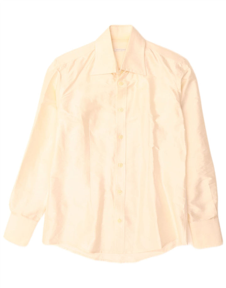 Camicia Uomo Daniele Alessandrini Small Beige In Seta