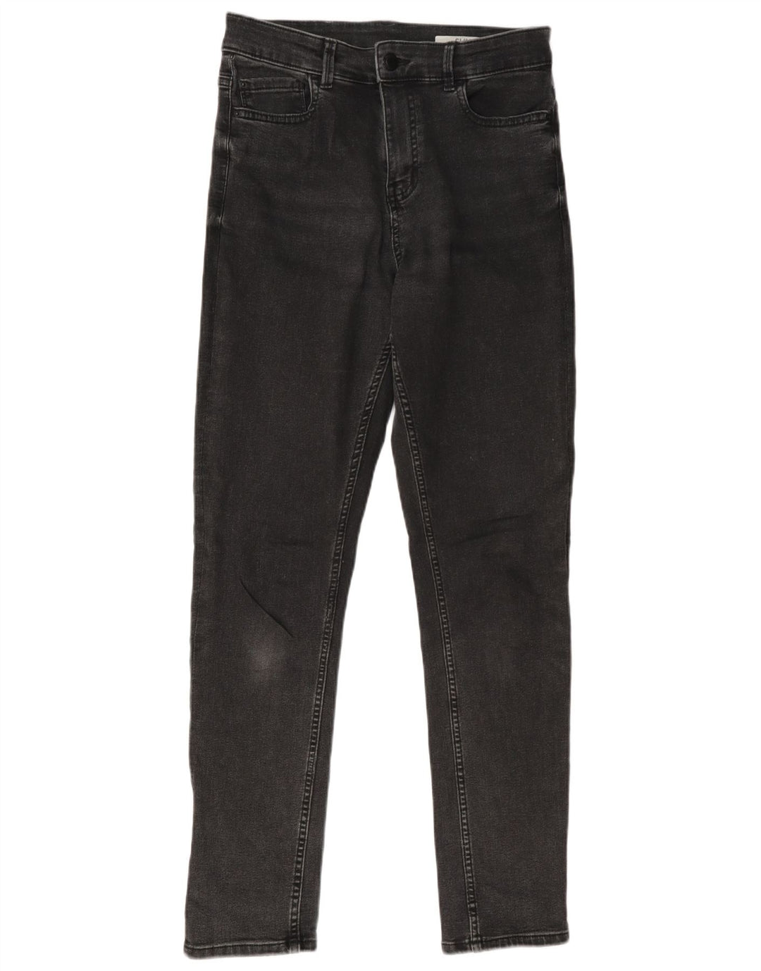 Jeans slim da donna Marks & Spencer UK 10 piccoli W27 L29 cotone nero