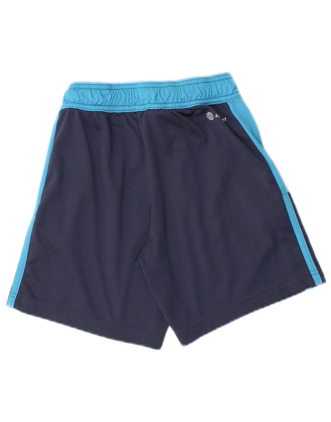 Pantaloncini sportivi Adidas da ragazzo 9-10 anni in poliestere color block blu navy