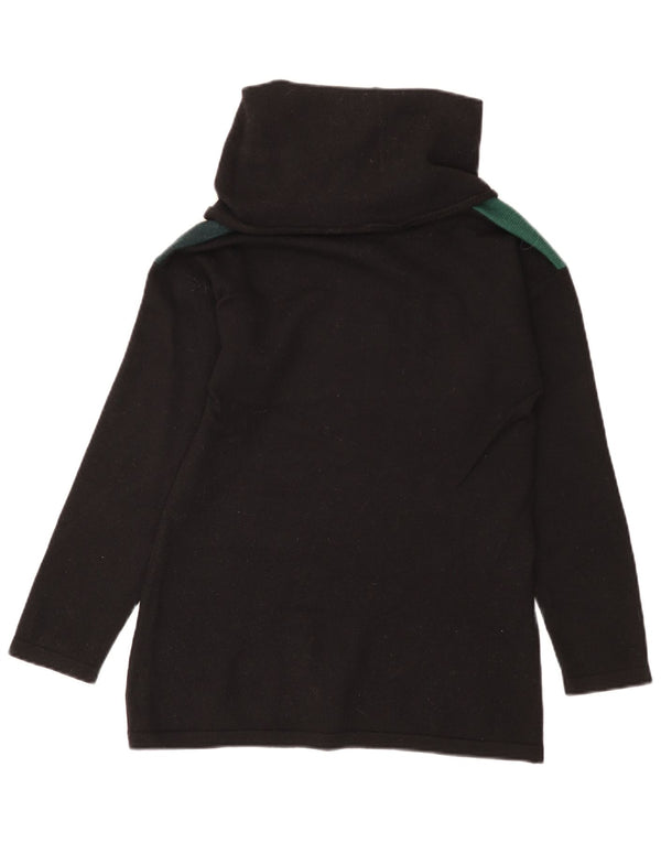 Luisa Spagnoli maglione maglione da donna con collo alto UK 10 piccolo nero