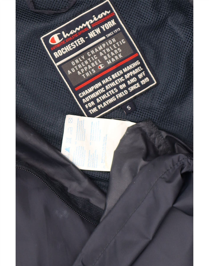 Giacca antipioggia con cappuccio da uomo Champion UK 36 Small Blu Navy Poliammide