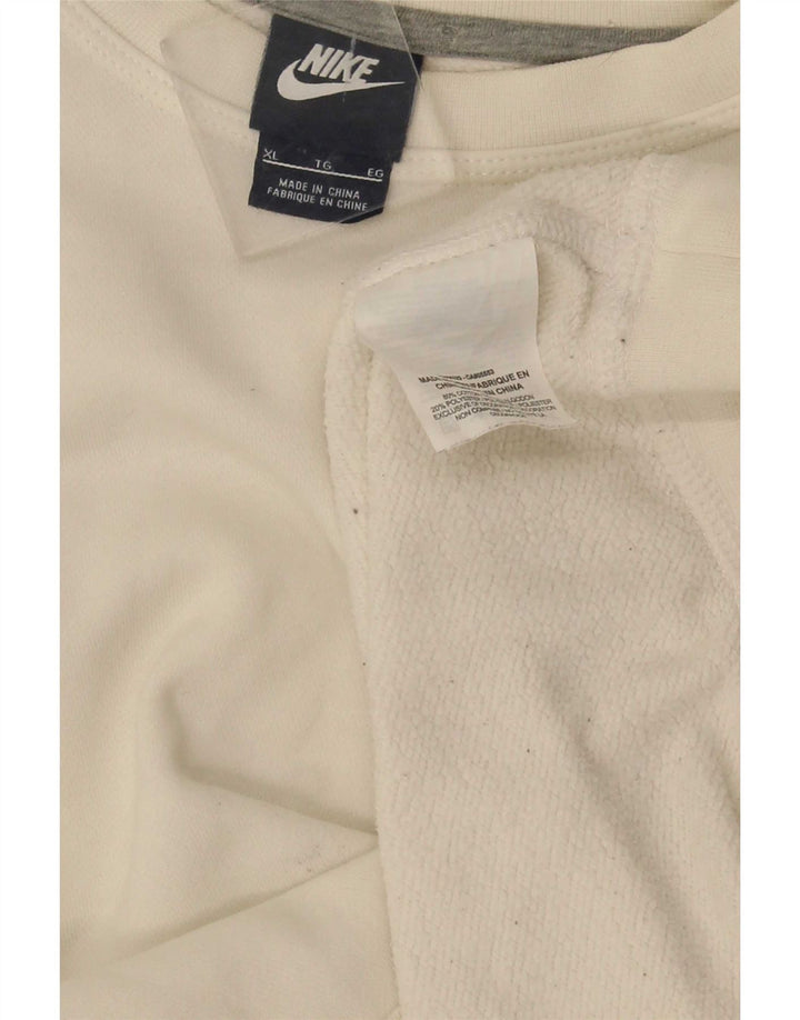 Felpa da uomo Nike Jumper XL in cotone bianco sporco