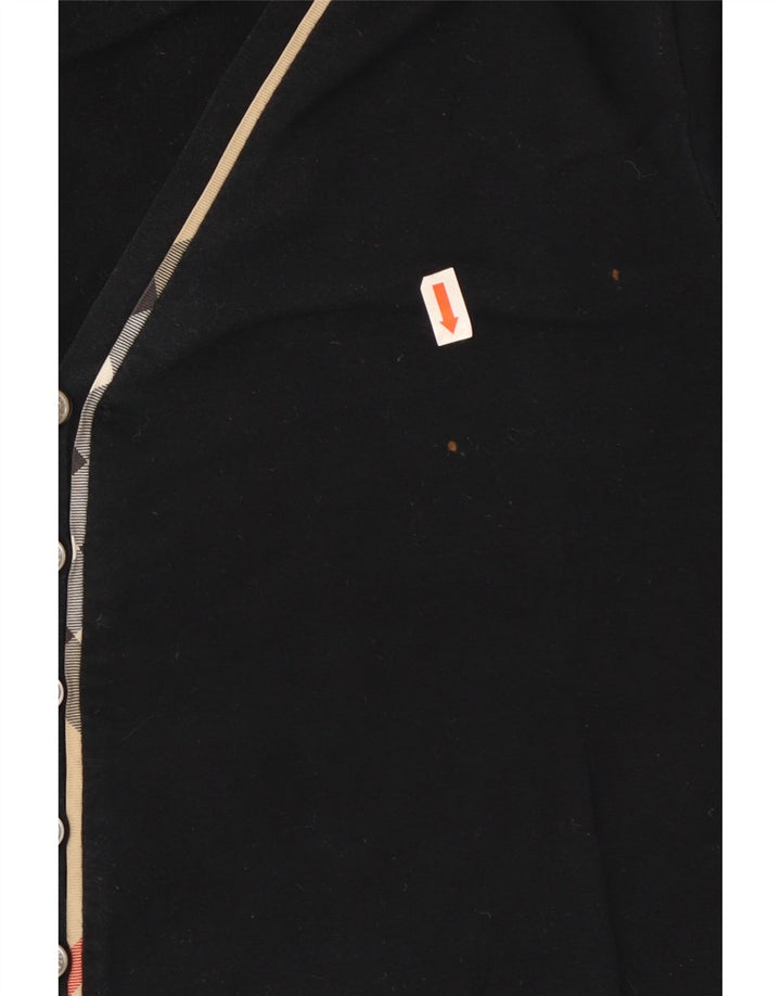 Top da donna Burberry manica 3/4 UK 14 grande nero