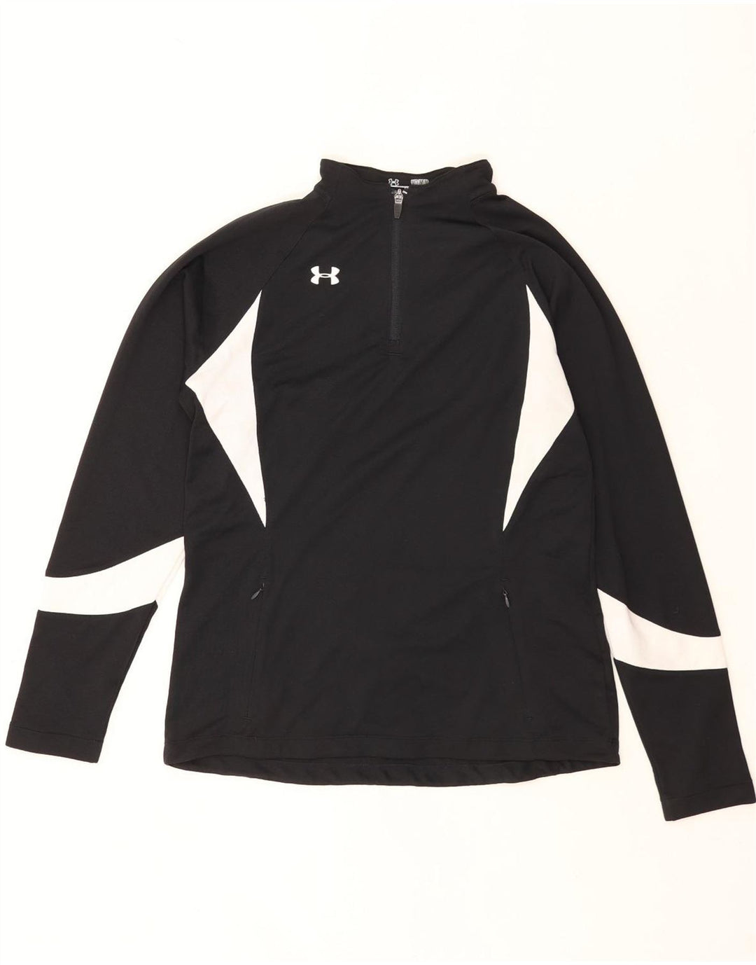 Maglietta da uomo Under Armour pullover con zip sul collo, colore nero medio
