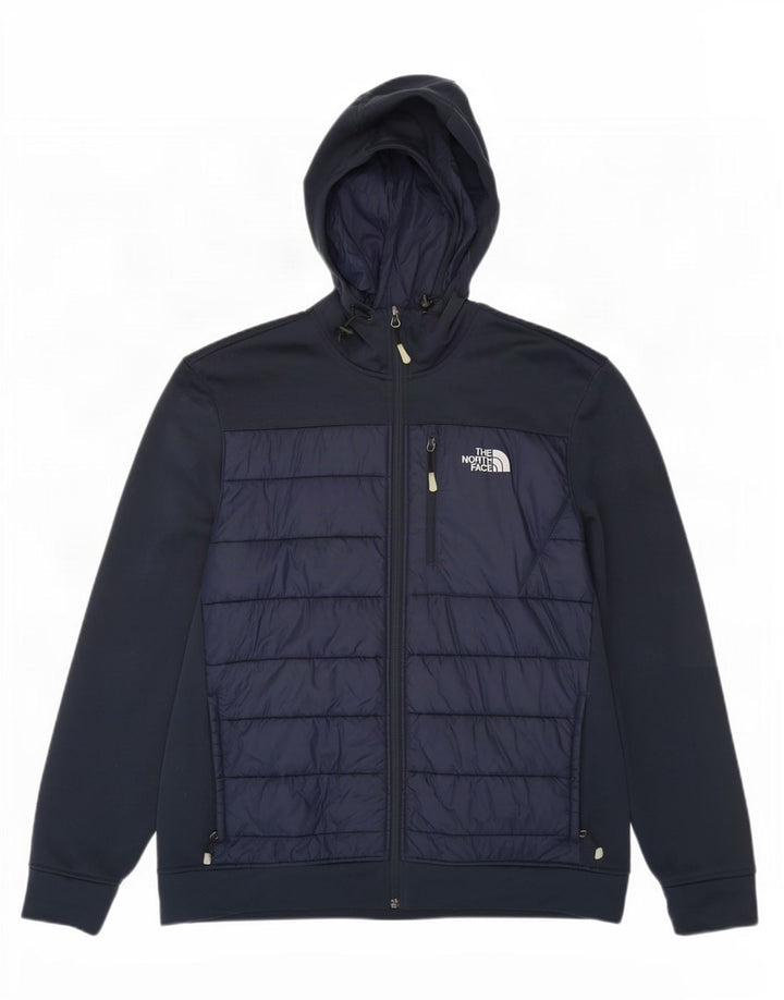 Maglione con cappuccio e zip da uomo The North Face grande in poliestere blu navy