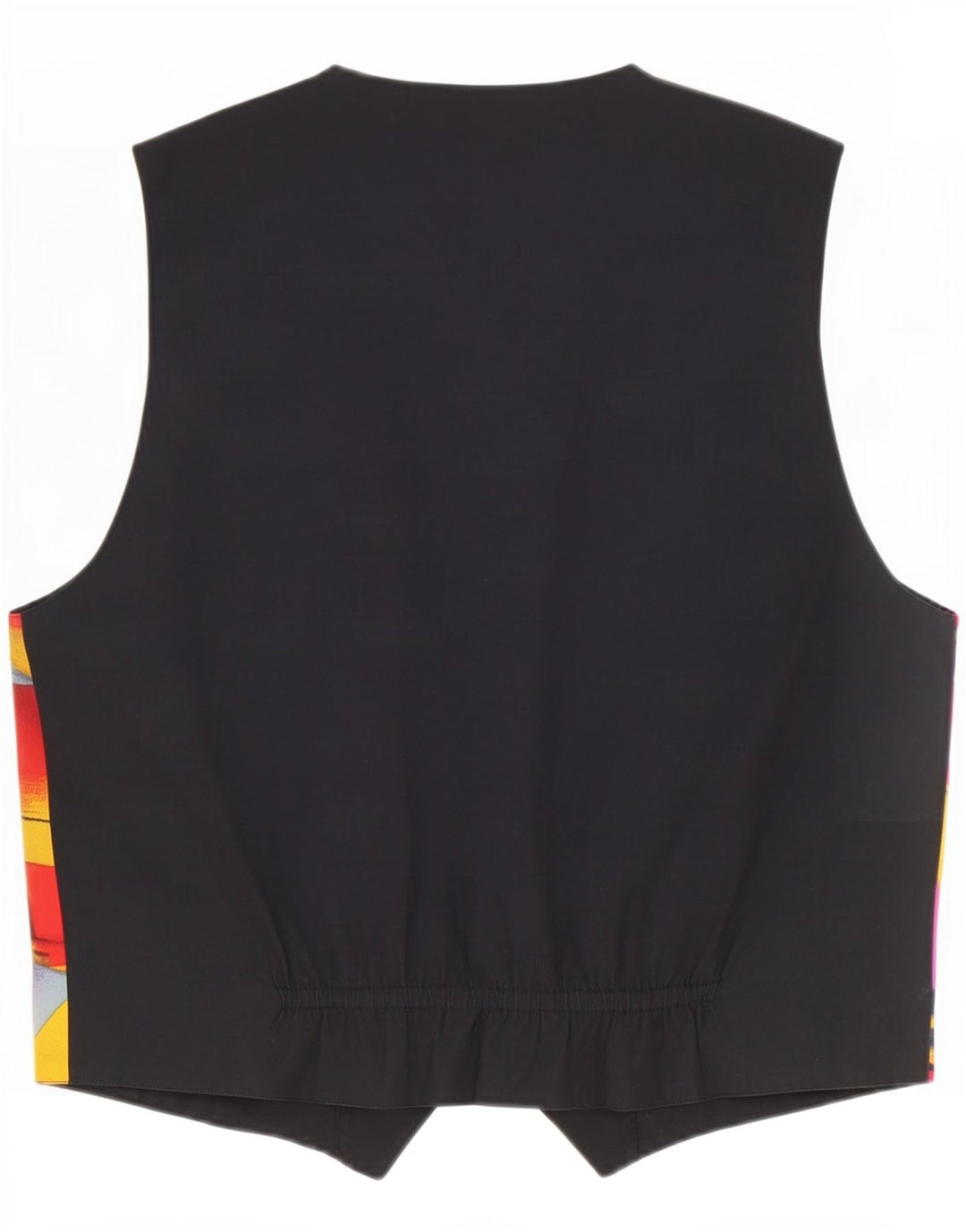 Gilet reversibile vintage da uomo medio multicolore geometrico