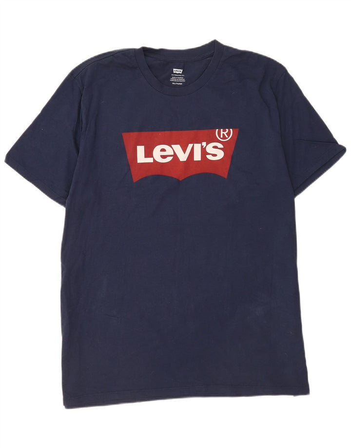 T-shirt grafica da uomo Levi's Top 2XL in cotone blu navy