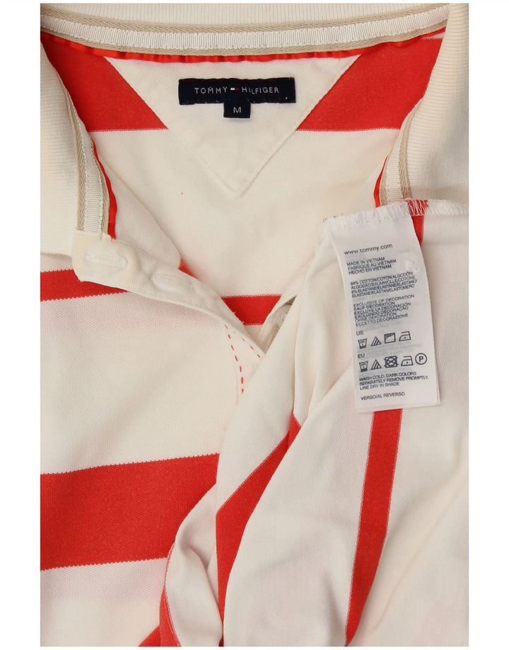 Polo da rugby grafica da donna Tommy Hilfiger UK 12 media bianco sporco