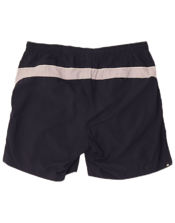 Pantaloncini da bagno da uomo Nike Large in nylon color block blu navy