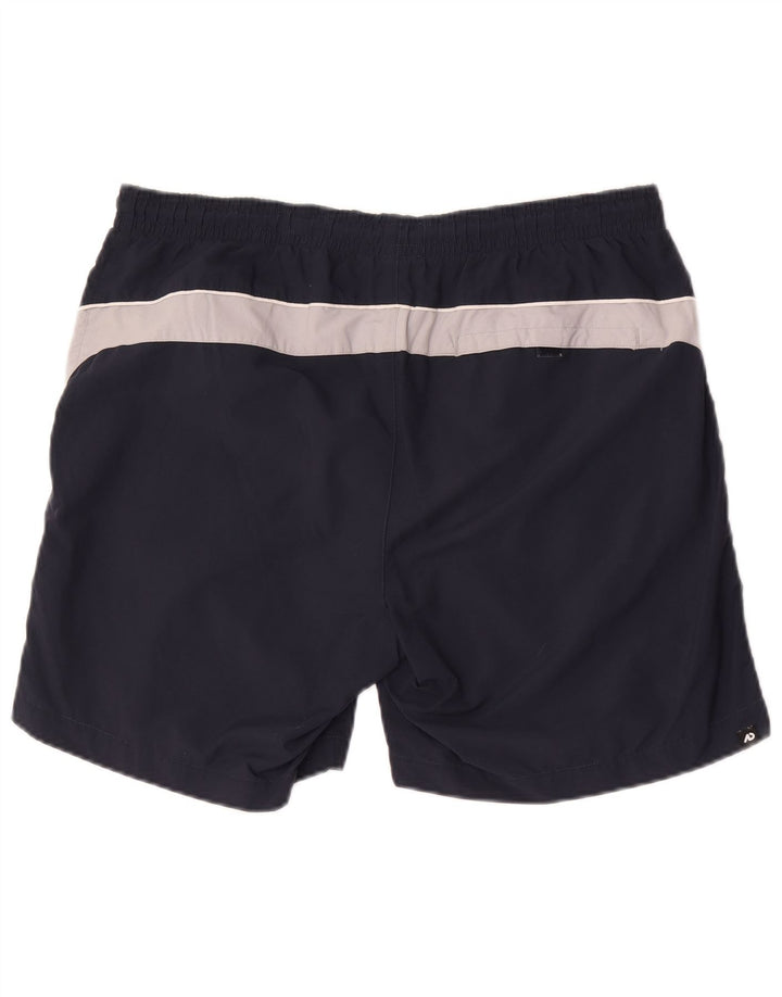 Pantaloncini da bagno da uomo Nike Large in nylon color block blu navy