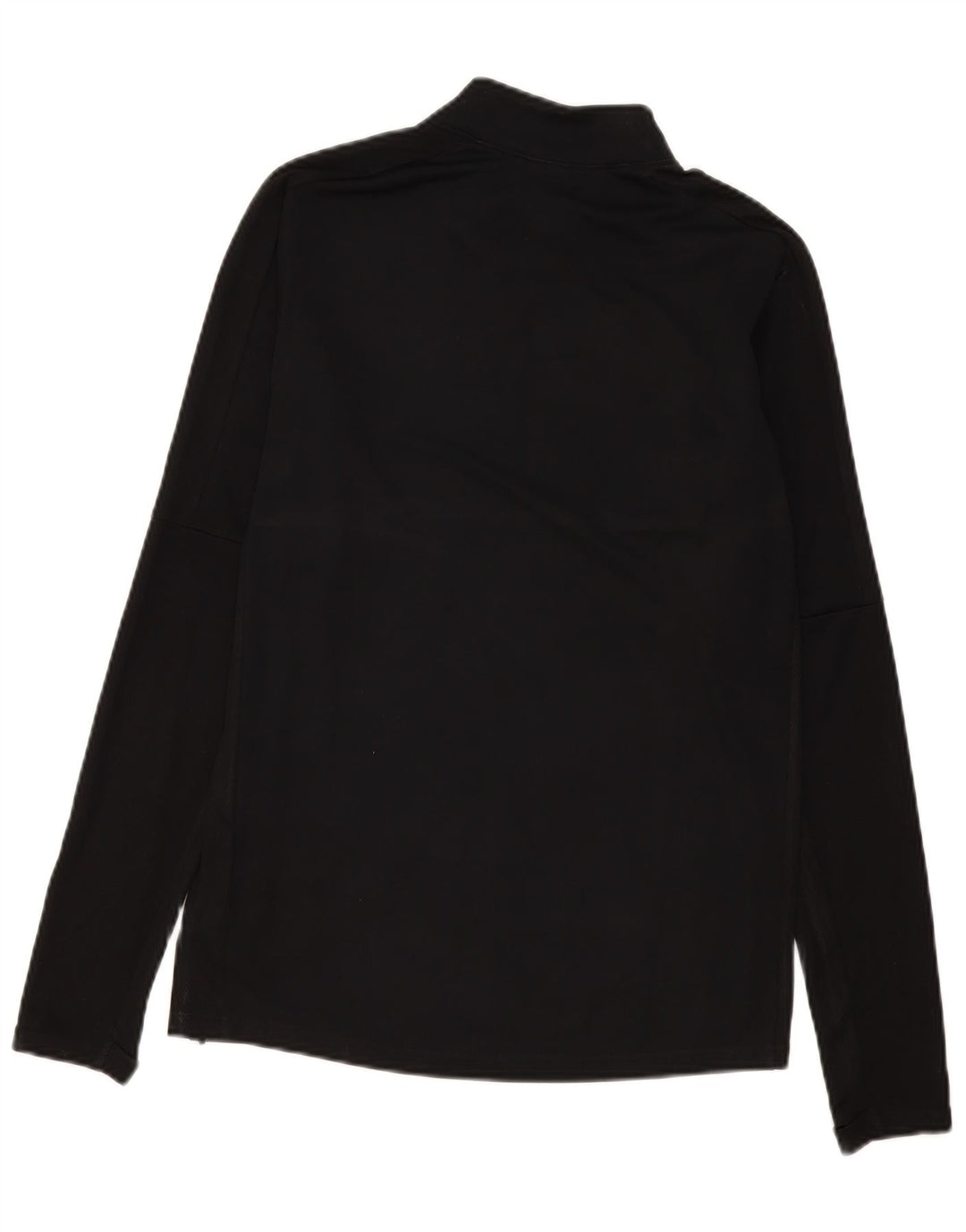 Tuta da ginnastica Nike Dri Fit da uomo con collo e zip, piccola, in poliestere nero