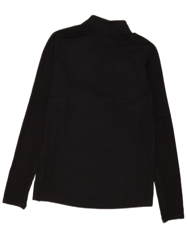Tuta da ginnastica Nike Dri Fit da uomo con collo e zip, piccola, in poliestere nero