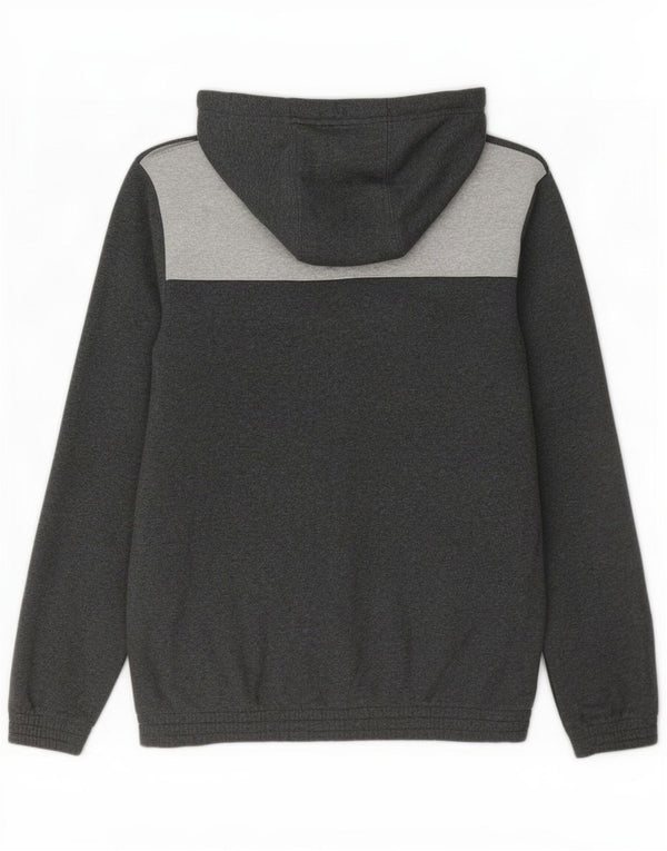 Maglione con cappuccio e zip da uomo Adidas UK 36/38 Piccolo cotone color block grigio