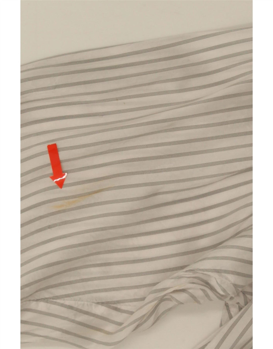 Camicia alta da donna Benetton UK 10 piccola in viscosa a righe bianche
