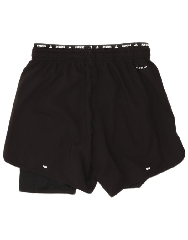 Pantaloncini sportivi Adidas da corsa da donna con vestibilità regolare UK 10 Small Black Sports