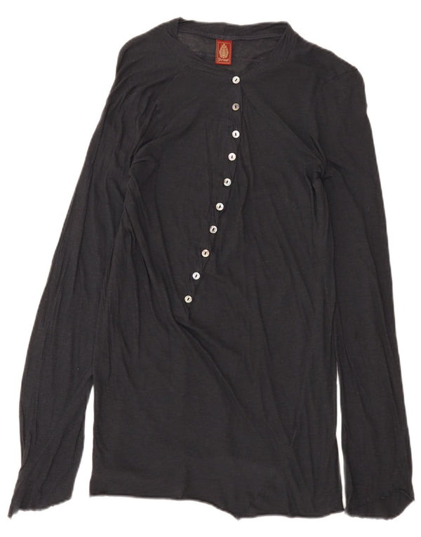 Dondup Top da donna a maniche lunghe UK 10 Small Blu Navy