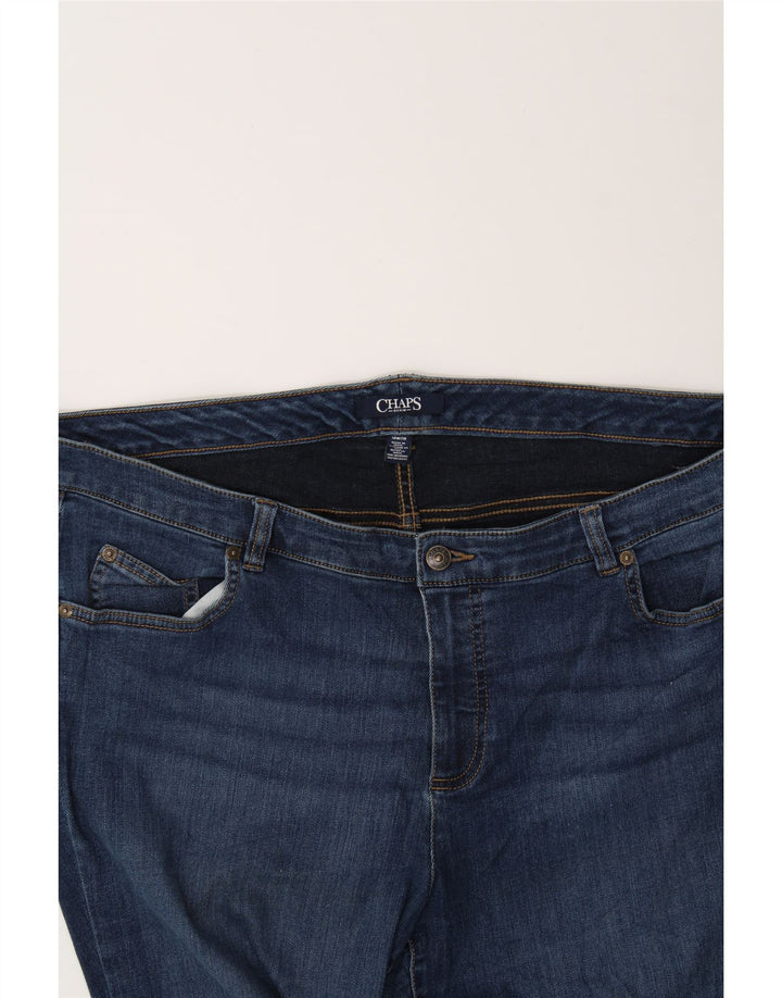 CHAPS Womens Slim Jeans US 18 2XL W40 L32 Blue Cotton Vintage Chaps and Second-Hand Chaps from Messina Hembry 