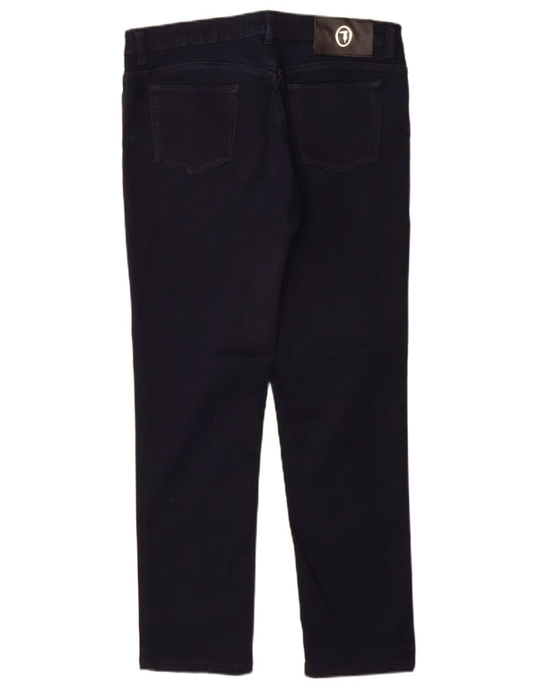 Pantaloni Casual Slim Donna Trussardi W31 L28 Blu Navy