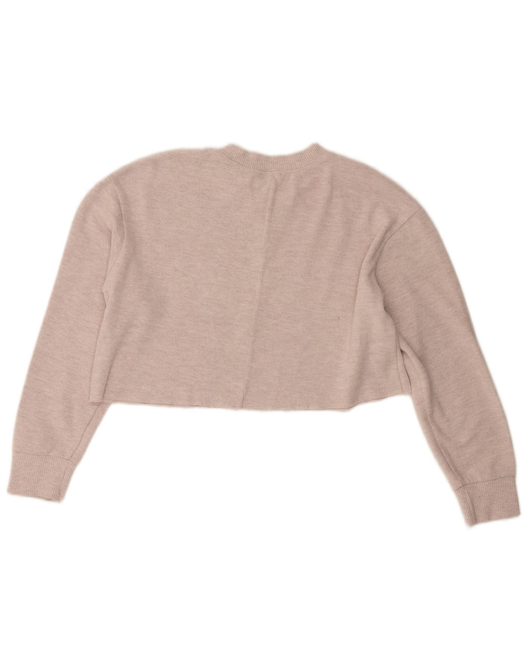 Top corto da donna Zara a maniche lunghe UK 14 Poliestere beige medio