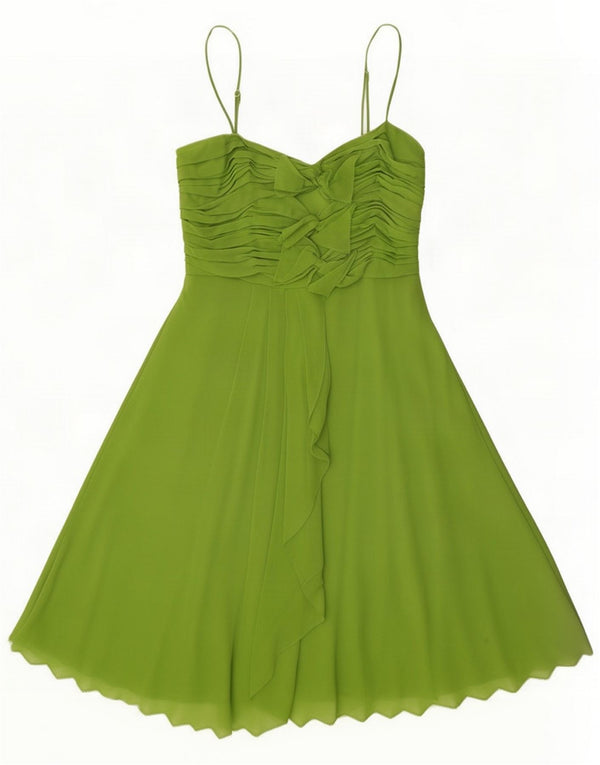 Karen Millen Womens Sundress UK 10 Small Green Silk