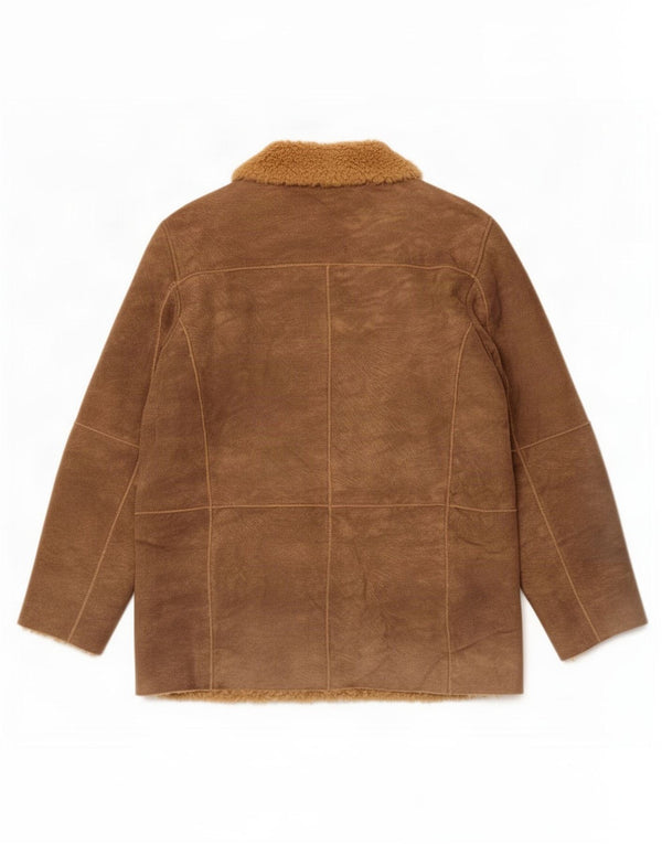 Giacca in pelle Sherpa da uomo Gas UK 40 Large Beige