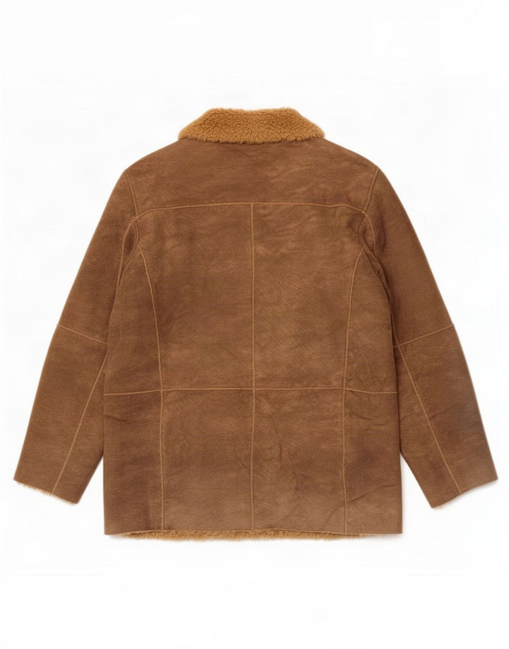 Giacca in pelle Sherpa da uomo Gas UK 40 Large Beige
