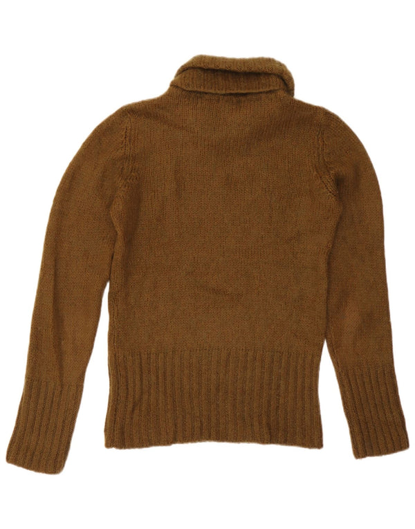 Maglione maglione da donna a collo alto Massimo Dutti UK 12 Acrilico kaki medio