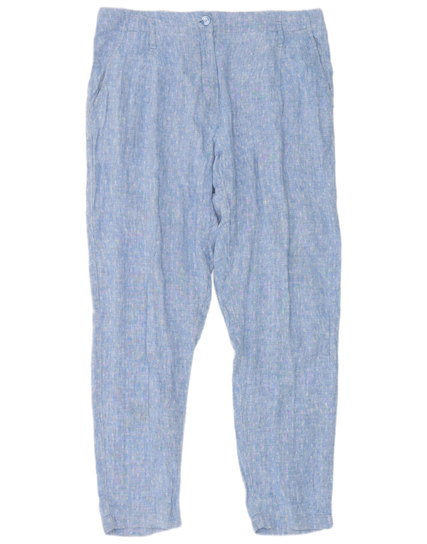 Pantaloni chino a vita alta da donna Marks & Spencer UK 12 medi W34 L29 Blu