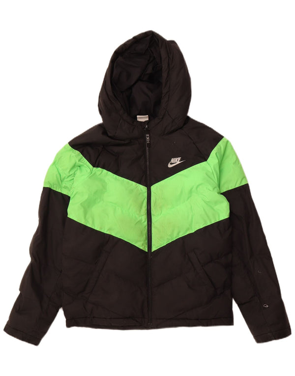 Giacca imbottita con cappuccio NIKE da ragazzo 13-14 anni XL Poliestere color block nero