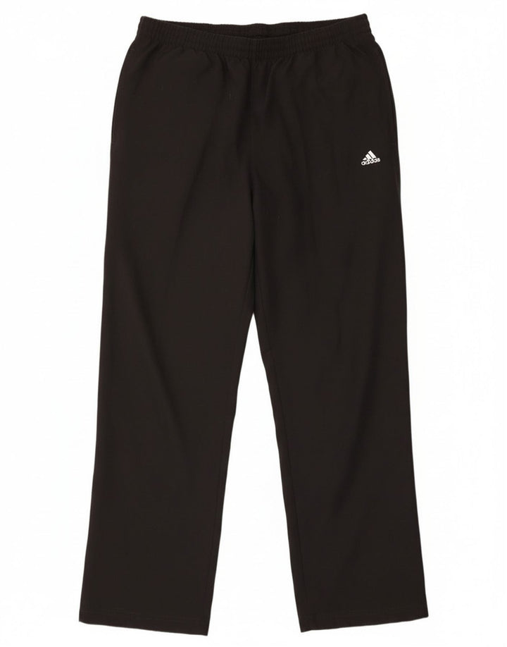 Pantaloni da tuta Adidas Climalite da uomo grandi in poliestere nero