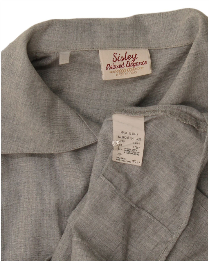 Camicia Donna Sisley IT 42 Cotone Grigio Medio