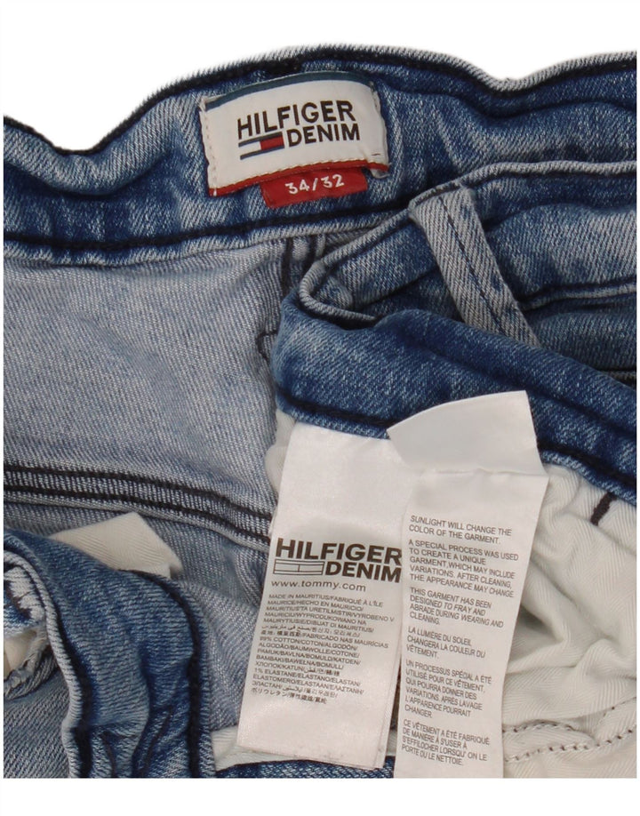 Jeans slim da uomo Tommy Hilfiger W34 L32 cotone blu