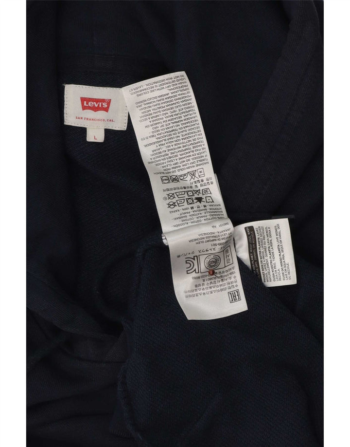 Maglione con cappuccio grafico da uomo Levi's grande in cotone blu navy