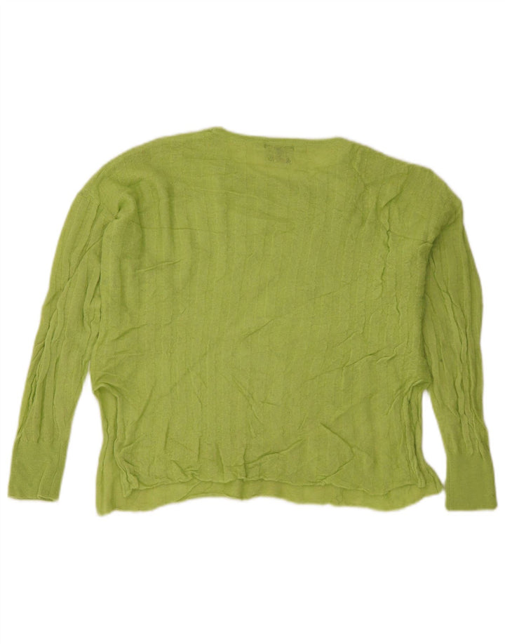 Massimo Dutti Top corto da donna a maniche lunghe UK 16 Large Verde