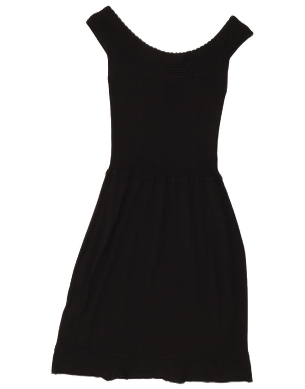 Abito Donna Liu Jo con Spalle Scoperte IT 44 Medio Nero Viscosa