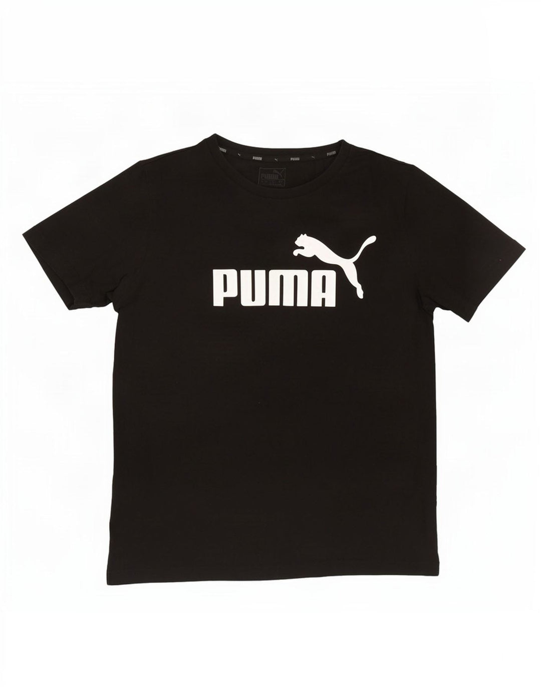 T-shirt grafica da uomo Puma Top in cotone nero medio