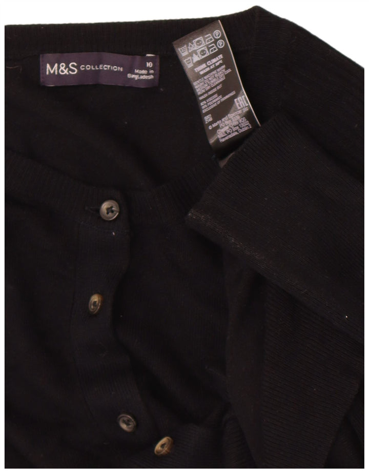 Maglione cardigan oversize da donna Marks & Spencer UK 10 piccolo nero