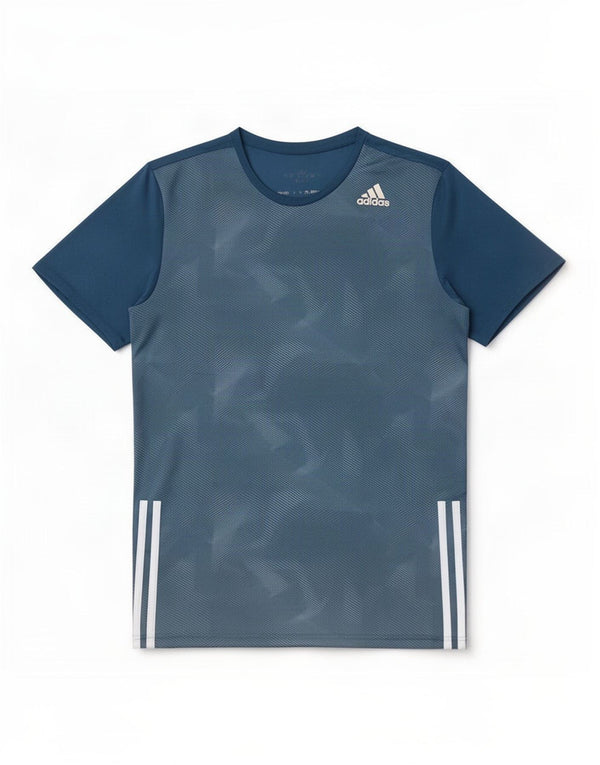 T-shirt Adidas Adizero da uomo Top Small blu in poliestere tie-dye