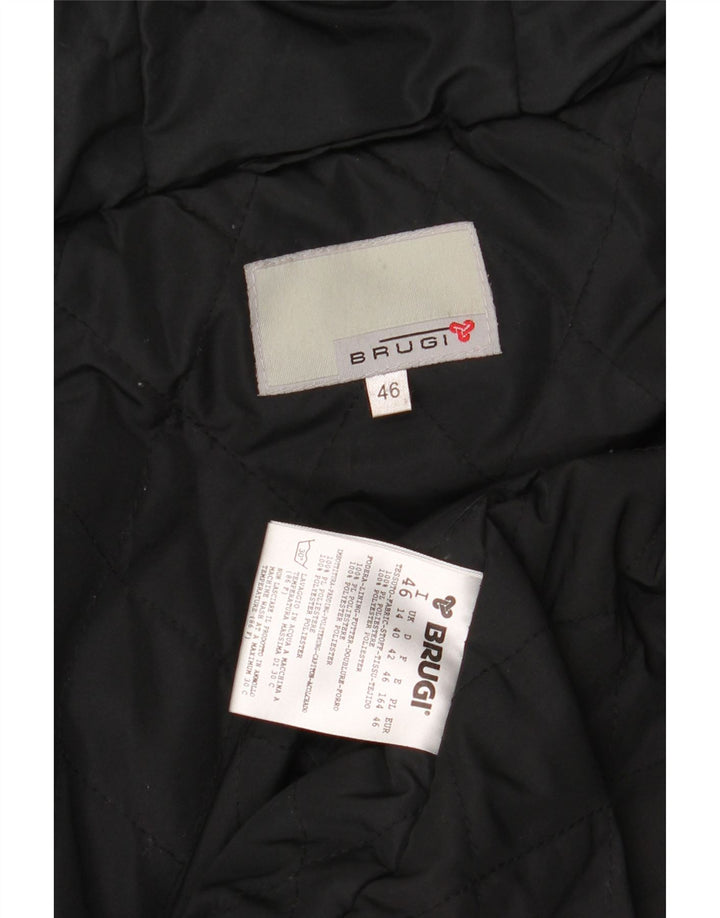 Giacca imbottita con cappuccio da donna BRUGI UK 14 grande poliestere nero