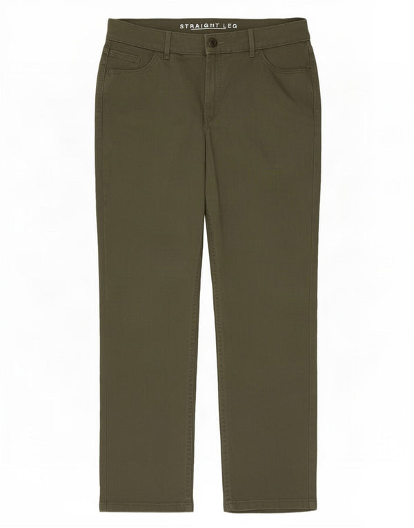 Pantaloni casual dritti da donna Marks & Spencer UK 16 Large W36 L28 Cachi