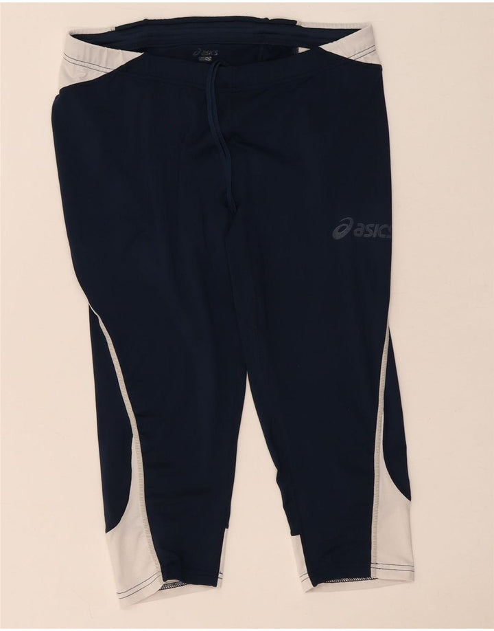 Leggings Capri da donna Asics UK 14 poliestere color block blu navy medio