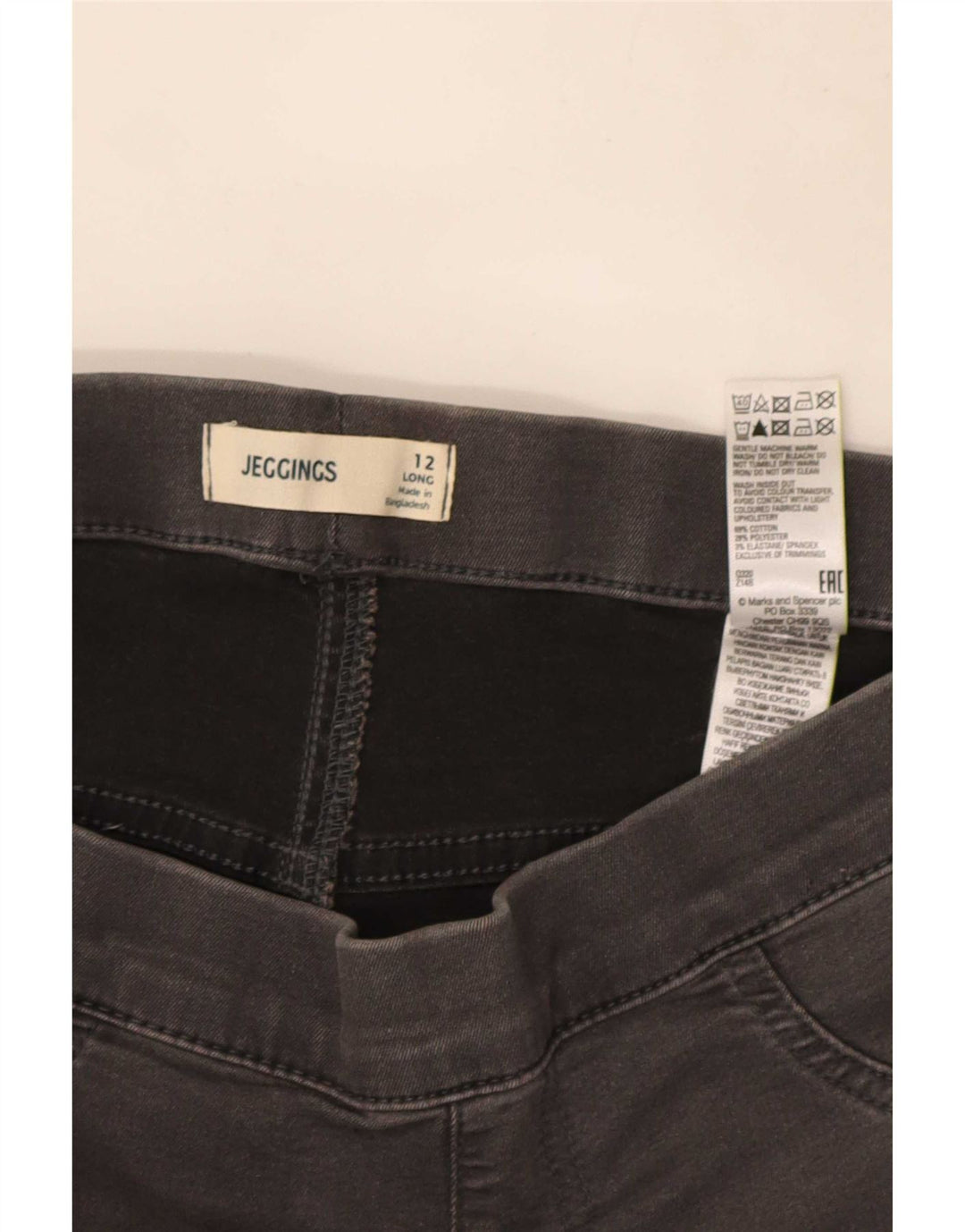Jeans Jeggings da donna Marks & Spencer UK 12 Medio W30 L30 Cotone grigio