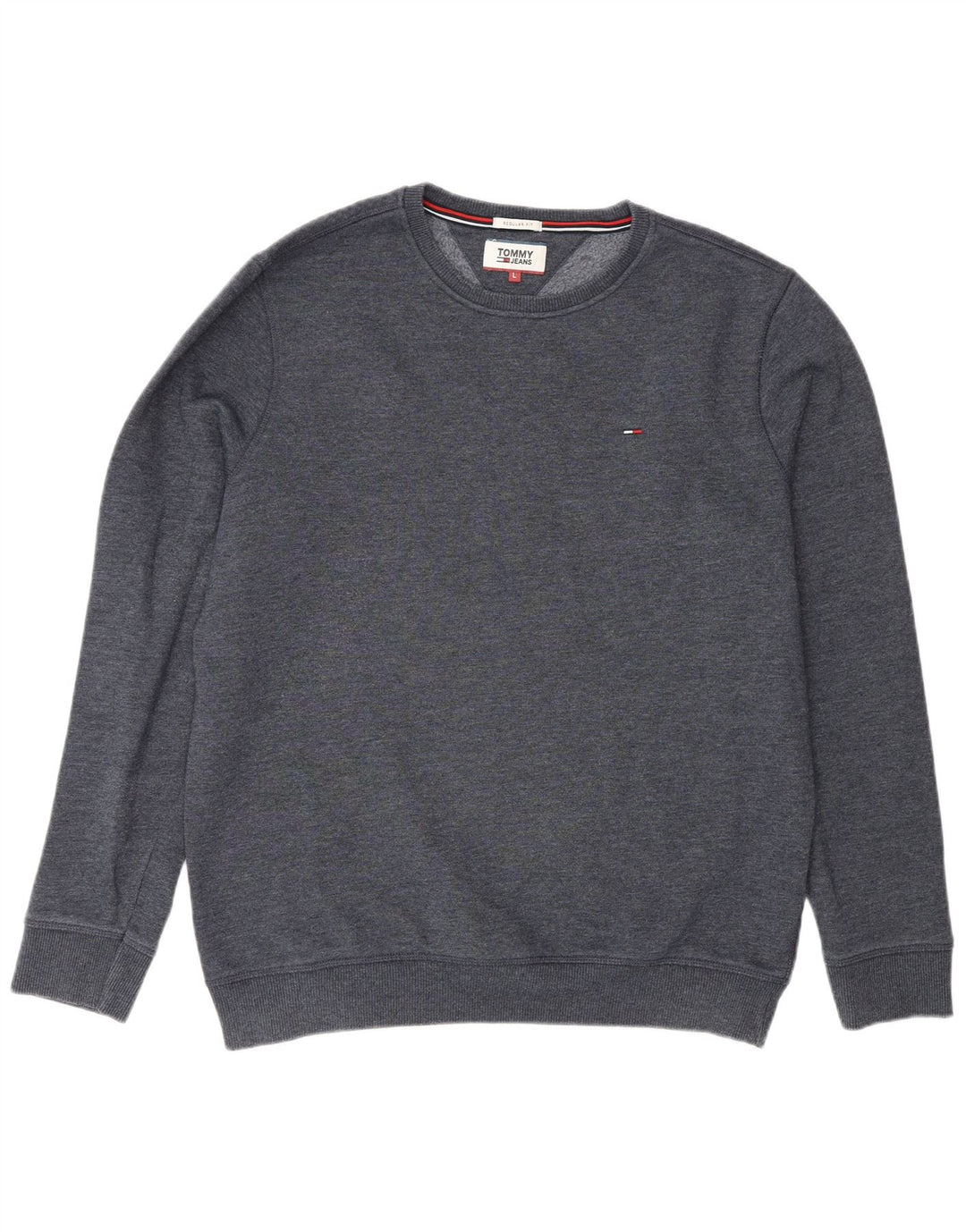 Tommy Hilfiger Uomo Regular Fit Felpa Maglione Grande Blu Navy Cotone