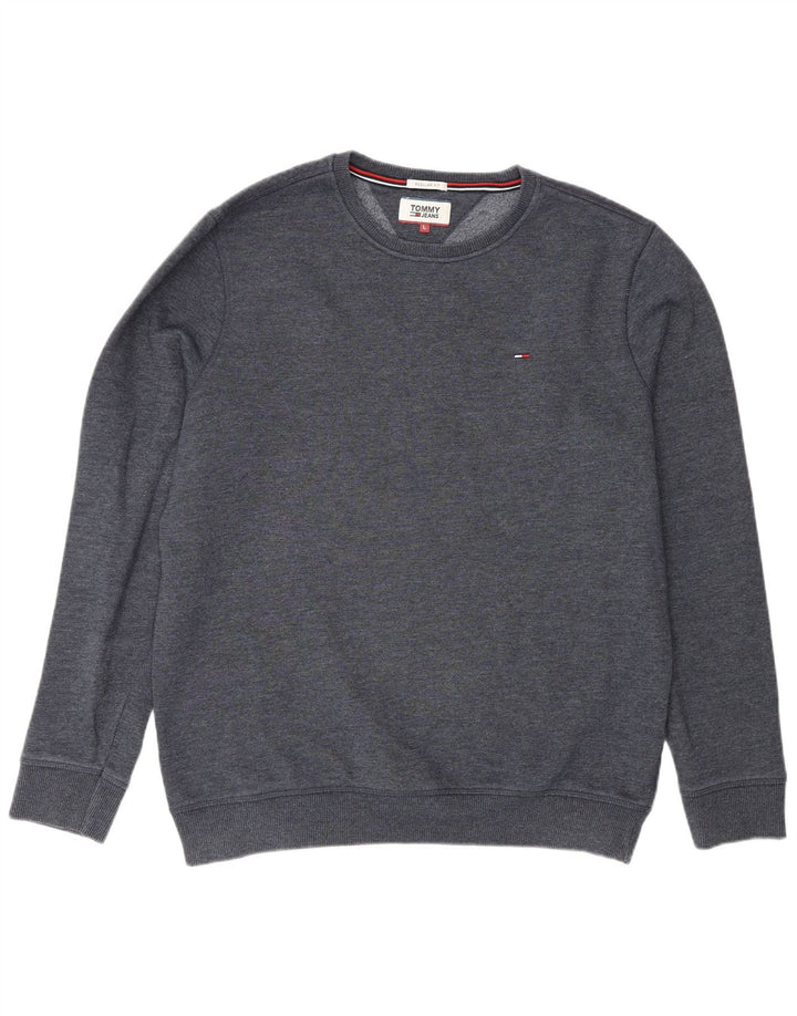 Tommy Hilfiger Uomo Regular Fit Felpa Maglione Grande Blu Navy Cotone