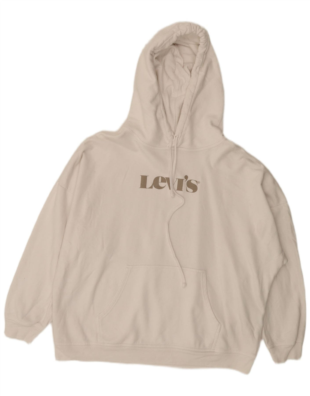 Maglione con cappuccio grafico da uomo Levi's grande in cotone bianco