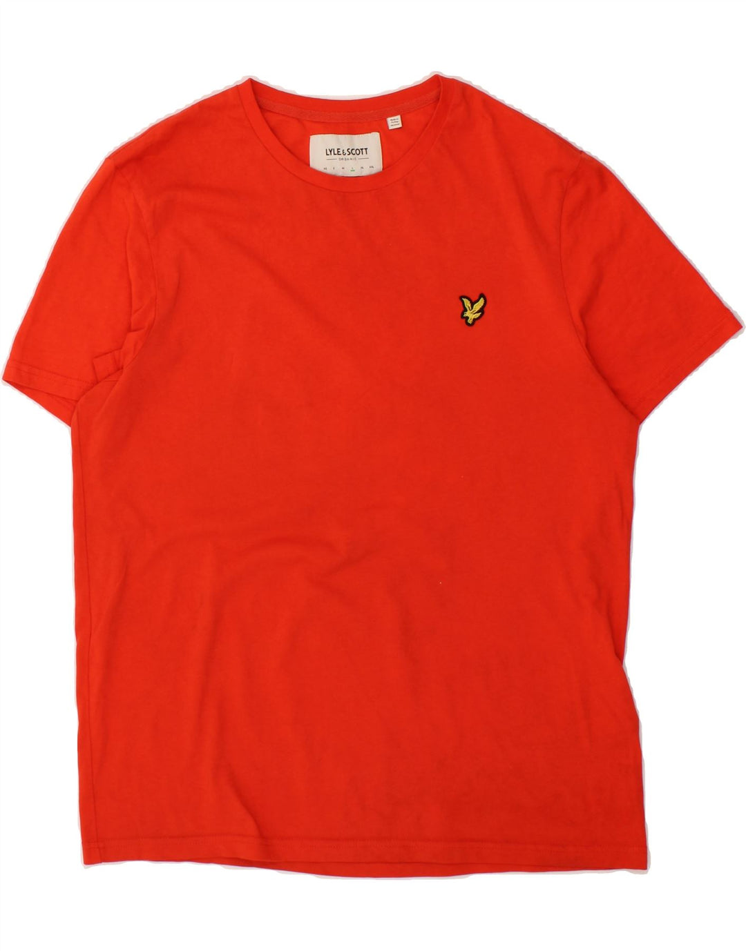 LYLE & SCOTT Mens T-Shirt Top Large Orange Cotton Vintage Lyle & Scott and Second-Hand Lyle & Scott from Messina Hembry 