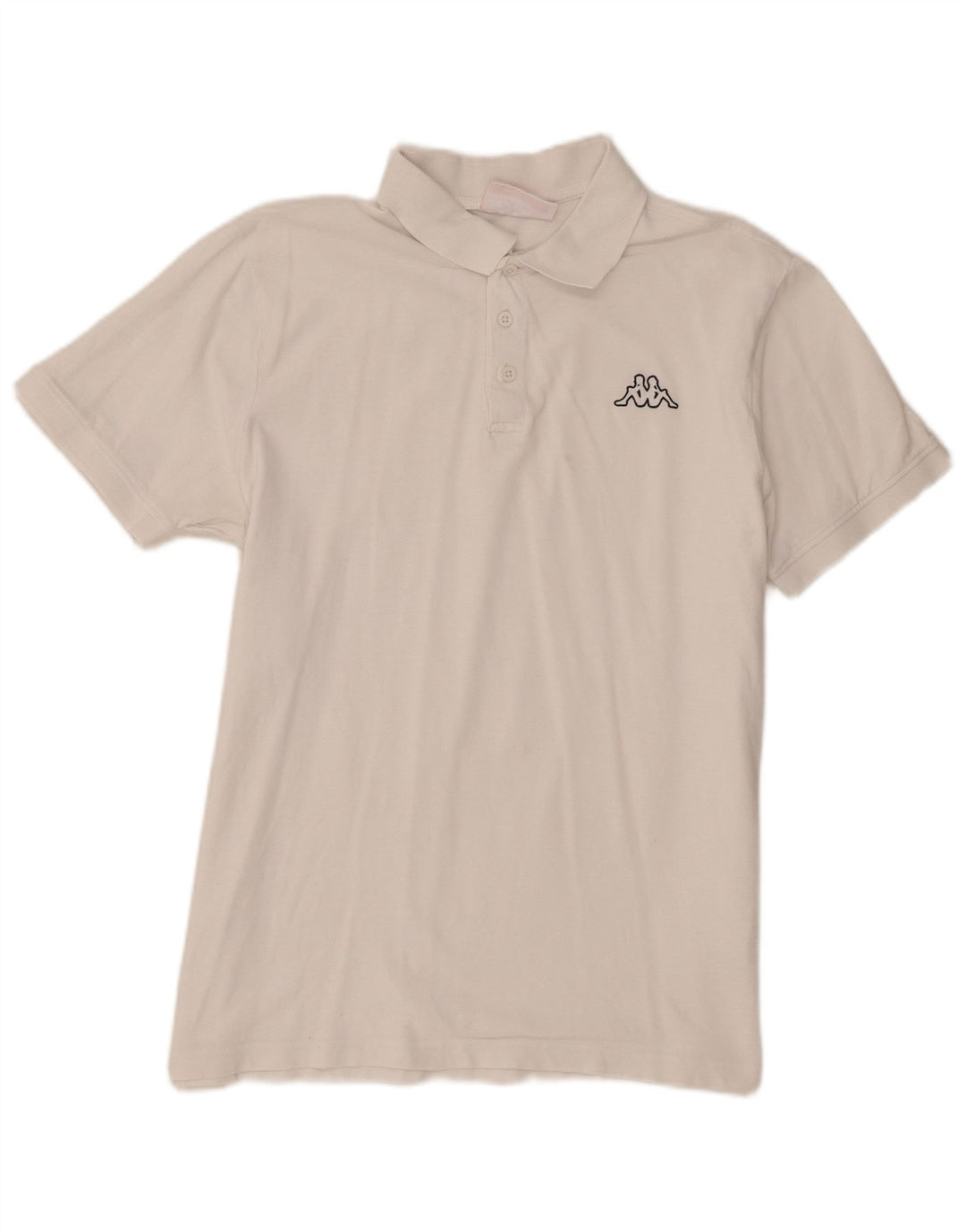 Polo Kappa Uomo Large Bianca In Cotone