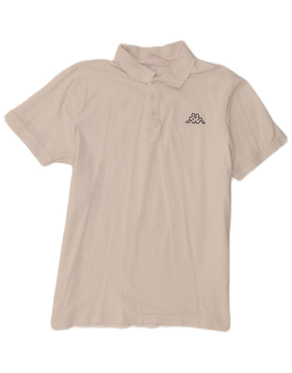 Kappa Mens Polo Shirt Large White Cotton