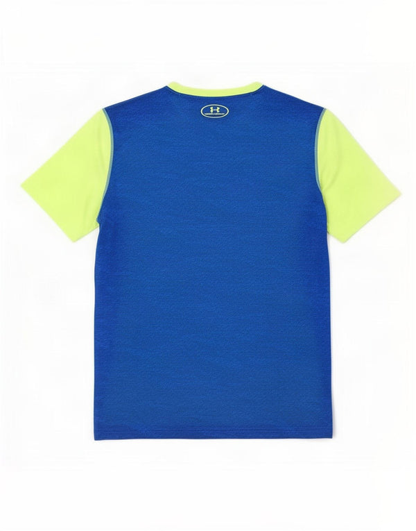 Maglietta Under Armour da uomo Heat Gear Top verde medio color block