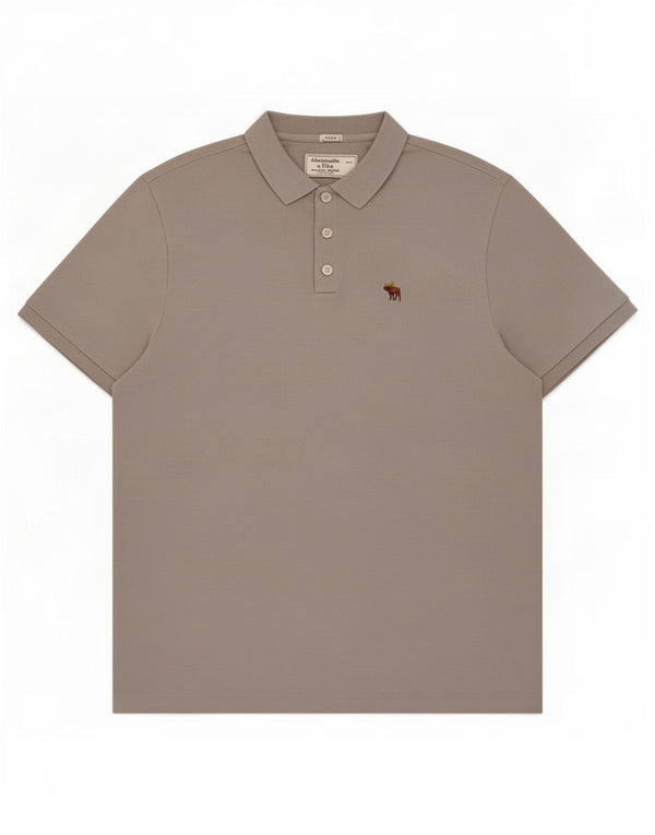 Polo elasticizzata da uomo Abercrombie & Fitch XL in cotone grigio